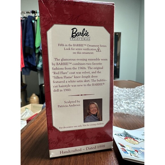 1998 Silken Flame, Barbie #5 1998 Hallmark Barbie Ornament - Picture 6 of 9